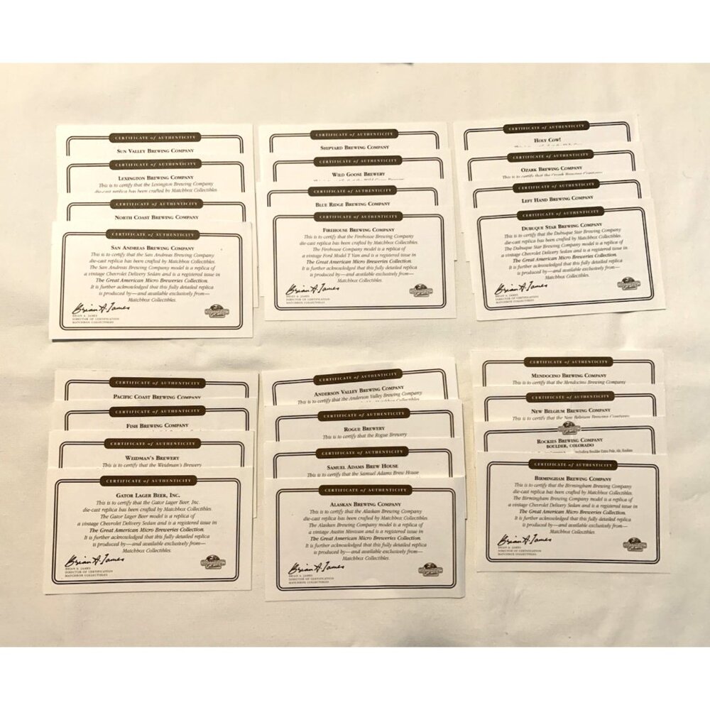 Matchbox 1996 Set of 24 Great American Micro Breweries Trucks Display Racks 1:64 - Picture 8 of 13